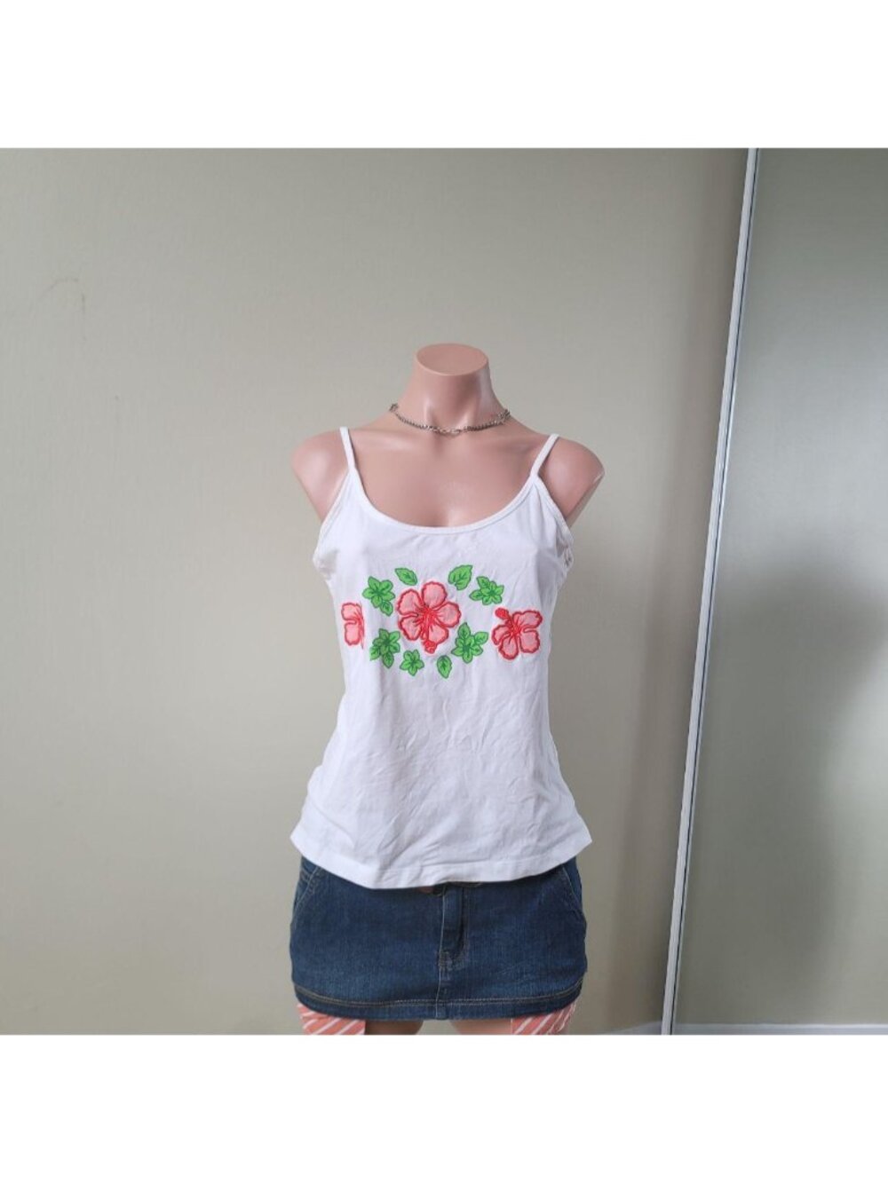 H&amp;M x Elio Fiorucci Flower Graphic Pop Art Retro Tank Top (L)